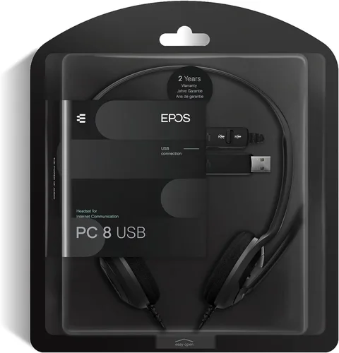 Vista 8 de Sennheiser PC 8 USB - Auriculares estéreo USB para PC y MAC con control de volumen y silencio en línea, color negro