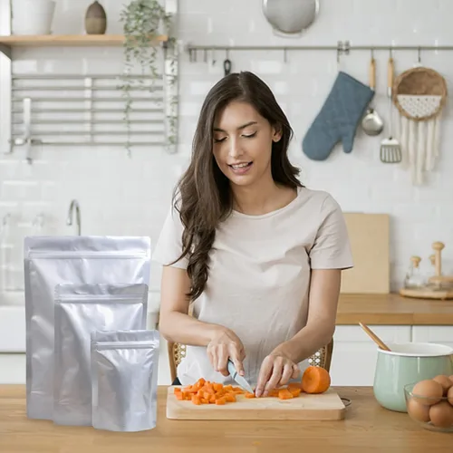 Vista 7 de 50 bolsas de Mylar para almacenamiento de alimentos con absorbentes de oxígeno, bolsas de Mylar extra gruesas de 15 mil, juego de 4 tamaños
