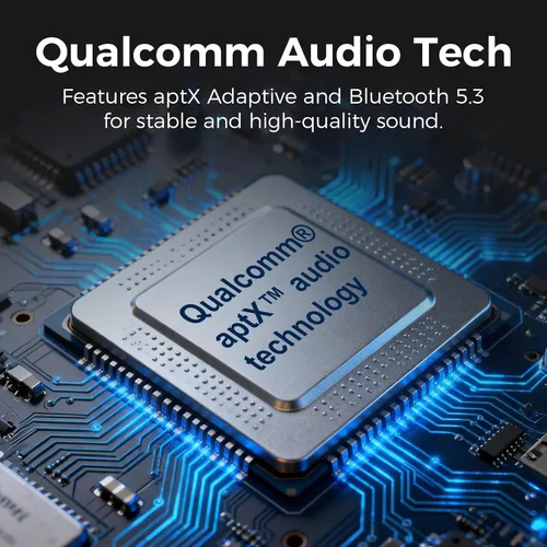 Vista 5 de Transmisor de audio Bluetooth 5.3 para avión con Qualcomm aptX adaptativo, pantalla LCD, soporte de dispositivo doble, batería de 30 horas, AUX