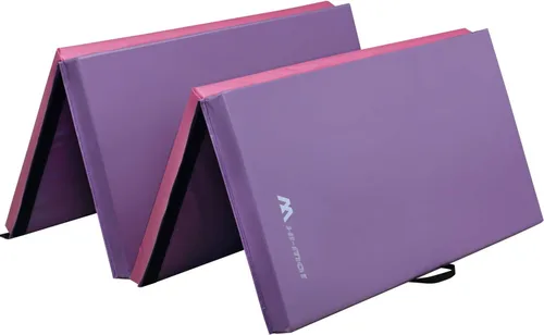Vista 3 de Esterilla de gimnasia (4 x 8 x 2 pulgadas) / 4 x 10 x 2 pulgadas, estera plegable para ejercicios de aeróbic, esteras gruesas para estirar