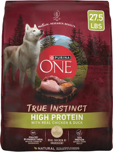 Vista 14 de Purina ONE True Instinct con una mezcla de pavo auténtico y venado, alimento para perros seco - Bolsa de 15 lb