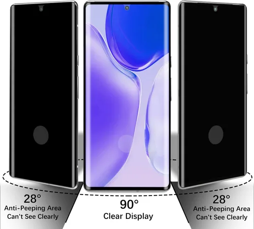 Vista 3 de Paquete de 2 protectores de pantalla de privacidad para Google Pixel 6 Pro Vidrio templado antiespía, cobertura de pantalla completa curvada 3D