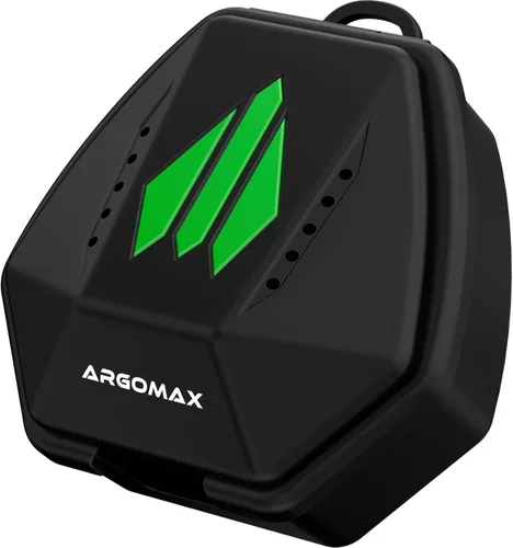 Vista 8 de ARGOMAX Funda protectora bucal con clip para fútbol y lacrosse, negro+verde Negro y verde