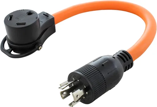 Vista 12 de AC WORKS Generador a adaptador RV de 30 amperios (L5-20 20A 3 clavijas de bloqueo compacto)