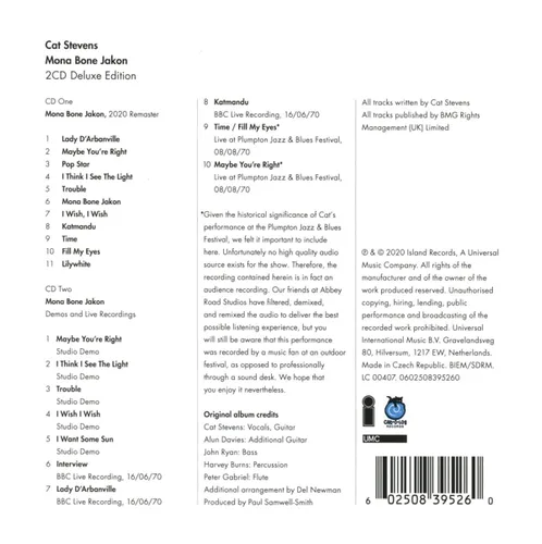 Vista 2 de Mona Bone Jakon: Gato Stevens