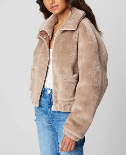 Vista 3 de BLANKNYC Chaqueta Sherpa de lujo para mujer abrigo cómodo y elegante