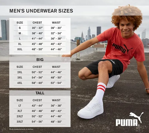 Vista 3 de PUMA Men's 4 Pack Active Stretch Boxer Briefs