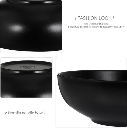 Vista 5 de DOITOOL Recipiente A5 de estilo japonés para ramen de 8.46 pulgadas, recipiente de fideos de porcelana de imitación, apto para microondas