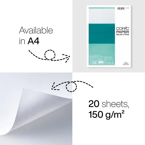 Vista 3 de Copic 26075300 - Papel personalizado A4 (5.29 oz, 20 hojas)