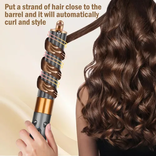 Vista 6 de Barriles rizadores de cabello largo de 1.6 pulgadas de largo para Dyson Airwrap HS01 HS05 HS08, rizado bidireccional ajustable, accesorios