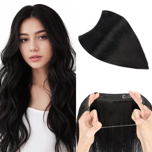 Vista 17 de MY-LADY - Extensiones de cabello humano real, extensiones de cabello humano real, 12 pulgadas, color marrón oscuro, extensiones de cabello largo