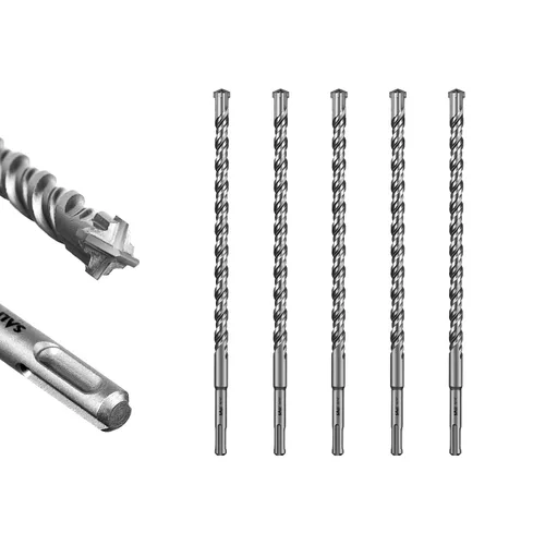 Vista 39 de SALI 10 brocas de martillo giratorio SDS Plus de 1/2 x 6 pulgadas, kit de broca para hormigón, material de carburo de doble rosca de tipo cruzado