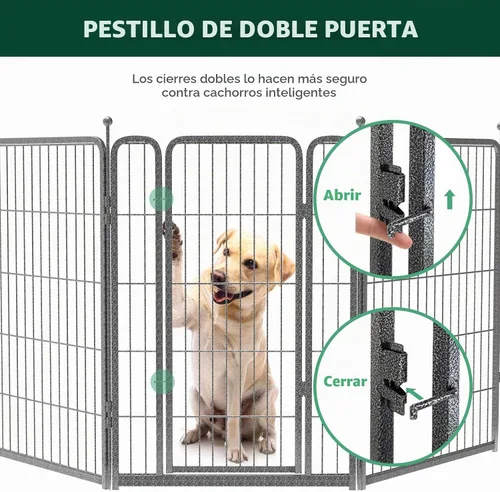 Vista 6 de FXW Aster - Corralito para perros diseñado para patio, 40 pulgadas, 16 paneles