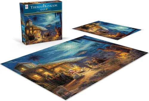 Vista 4 de Ceaco - Thomas Kinkade - Holiday - Belén - Rompecabezas de 1000 piezas