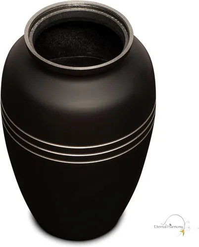 Vista 4 de Eternal Harmony Urna grande para cenizas, jarrón de cremación masculino y femenino para cenizas humanas, sello seguro y bolsa de terciopelo, jarrón