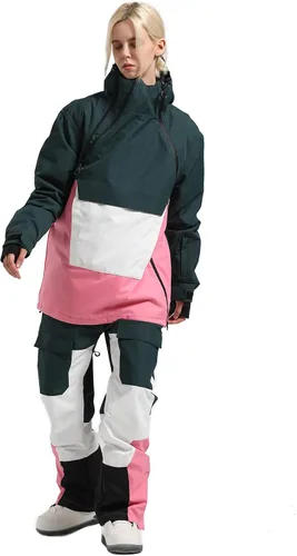 Vista 4 de Chaqueta de snowboard para hombre y mujer, chaqueta de esquí para hombre, snowboard, esquí, esquí, hombre, impermeable, cálida, para nieve
