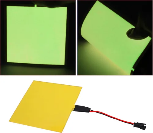 Vista 2 de jose2015 Panel electroluminiscente de 3.9 x 3.9 in, luz de panel electroluminiscente cortable, 3 modos con batería para decoración de bricolaje