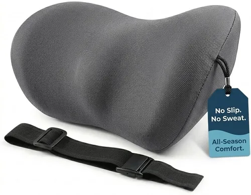 Vista 8 de Almohada de apoyo lumbar para coche con sistema de estabilidad Dual-Grip™ Almohada de espalda de espuma viscoelástica adaptativa avanzada