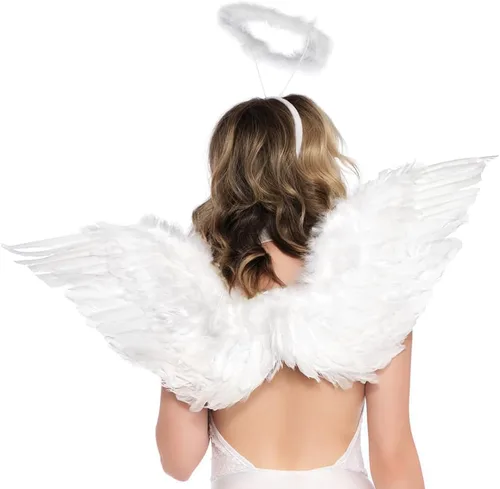 Vista 3 de Diadema de halo de ángel con luz color blanco LED ángel halo