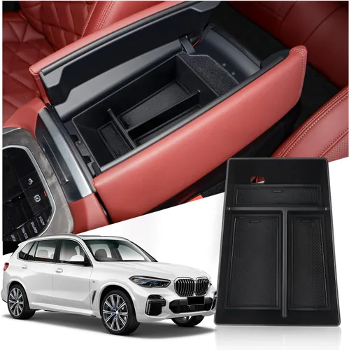 Vista 8 de Ruiya Organizador de consola central X5/X6/X7 2020-2026 para BMW X5/X6/X7 2026, material ABS, organizador de consola central compatible con BMW