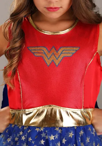 Vista 3 de Disfraz con capa de Wonder Woman para niñas Multicolor