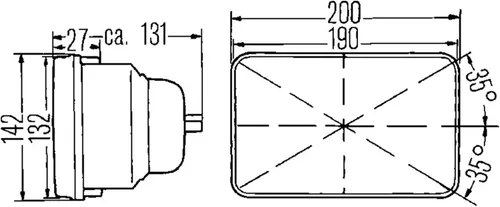 Vista 2 de Hella 003427811 Hlmp Kit 190X132Mm H4 12V Ece, Multi