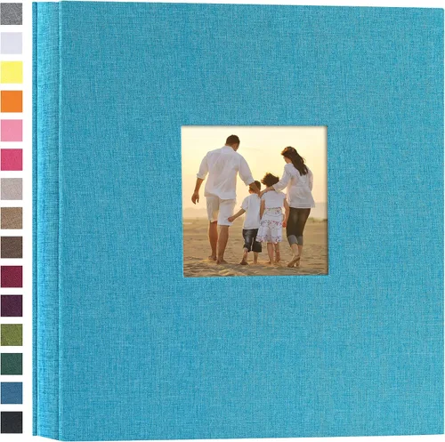 Vista 49 de potricher - Álbum de fotos pequeño para 100 fotos de 4 x 6 pulgadas, con portada de lino con foto, familiar, para bodas, aniversarios, bebés o Beige
