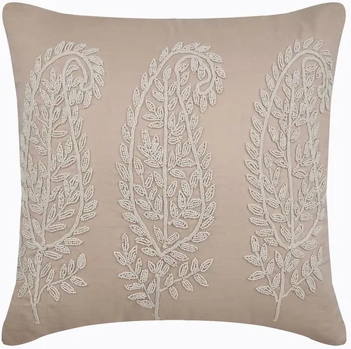 Vista 35 de HomeCentric Funda de almohada geométrica beige, 12 x 12 pulgadas, cuadrado de lino y algodón, círculos contemporáneos de Pascua, círculo de la vida