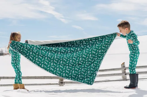 Vista 2 de KicKee Pants Conjunto de pijama estampado con camiseta de manga larga, pijama ajustada súper suave de bebé a niño