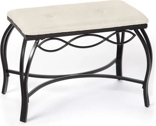 Vista 11 de Mango Steam Vienna White Bench - Banco de entrada, con recubrimiento en polvo, tapizado, ahorro de espacio