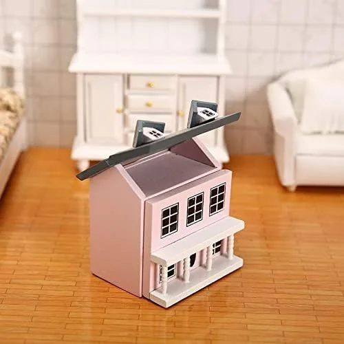Vista 9 de Cutemini Cabaña en miniatura para casa de muñecas, accesorios para decoración de escritorio de 3 piezas