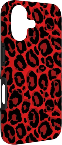 Vista 3 de Red Leopard Phone Case Cheetah Skin Pattern Women Case for iPhone 17