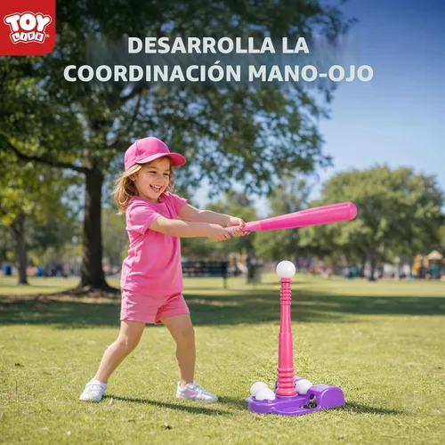 Vista 5 de TOY Life Juego de pelota en T para niños de 3-5, 5-8, juego de béisbol para niñas, juegos de soporte de pelota en T con guante de béisbol, camiseta