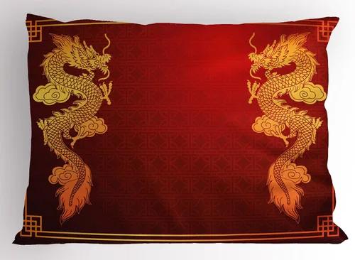 Vista 60 de Ambesonne Juego de 2 fundas de almohada navideñas, diseño de estrellas de Navidad y copos de nieve, letras retro, ropa de cama de microfibra