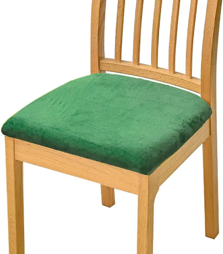 Vista 17 de Fundas de terciopelo para asiento de silla, fundas elásticas para sillas de comedor, fundas de asiento suaves y antideslizantes, fundas de asiento
