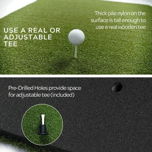 Vista 4 de The Original Country Club Elite® by Real Feel Golf Mats® - Tira de golpe de 10 x 24 pulgadas Alfombrilla de práctica comercial resistente Acepta