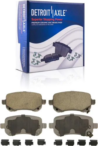 Vista 7 de Detroit Axle - Kit de freno trasero para Chrysler Town & Country Dodge Grand Caravan VW Routan, repuesto de pastillas de freno de cerámica