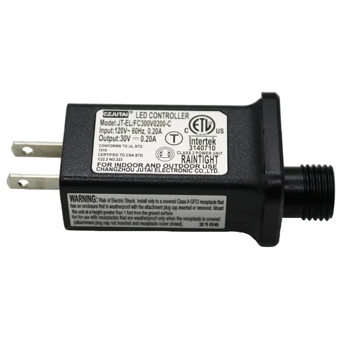 Vista 10 de Transformador LED de 8 modos de luz LED de 12 V, fuente de alimentación de clase 2, transformador de bajo voltaje, adaptador de enchufe de EE. UU.