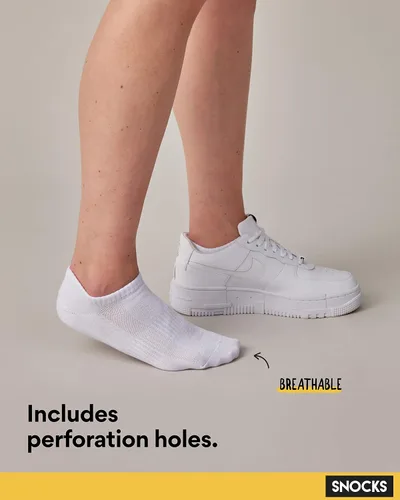 Vista 2 de Snocks S-XL - 6 pares de calcetines de tobillo para mujeres y hombres, calcetines de tobillo transpirables para mujer y hombre, varios