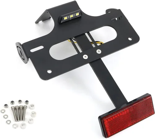 Vista 3 de ASSYA Soporte para placa de matrícula de matrícula para motocicleta, compatible con Kawasaki Ninja H2 H2R 2015-2022