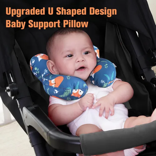 Vista 3 de KAKIBLIN - Almohada de cuello para bebé, almohada de apoyo para la cabeza del bebé, almohadas para el cuello infantil
