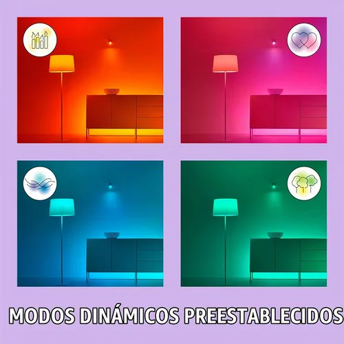 Vista 4 de WiZ Connected 40W B12 Smart Candle-shape - Base E12, a todo color, regulable, paquete de 1, para interiores, se conecta a Wi-Fi, controla la voz