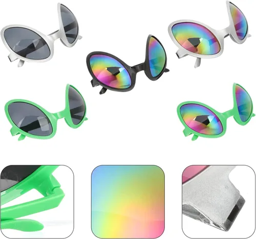 Vista 7 de BESTOYARD Juego de 20 lentes extraterrestres con lentes de sol extraterrestres para Halloween, Navidad, fiestas de adultos y niños