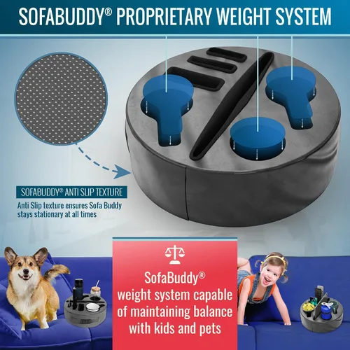 Vista 4 de Práctico soporte para tazas de sofá, organizador de sofá, portavasos de sofá. El accesorio perfecto para el sofá