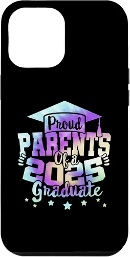Vista 6 de iPhone 15 Parents of a 2025 Graduate Tie Dye Class Senior Graduation Case