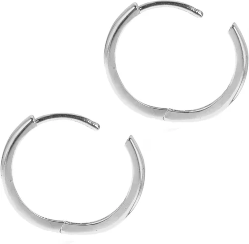 Vista 2 de Ritastephens Pendientes de aro Huggie Hoops de oro amarillo real de 14 quilates (mini o pequeño)
