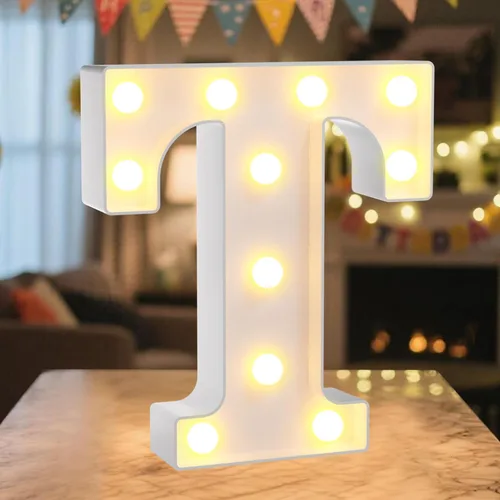 Vista 36 de Letrero LED de Marquee con Letras Iluminadas - Letras Iluminadas del Alfabeto para Cumpleaños, Graduación, Decoración de Pared y Mesa en Bares