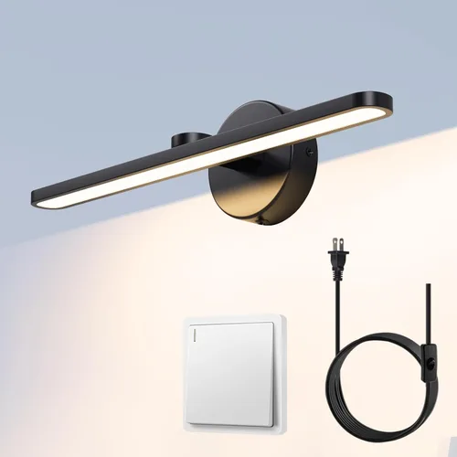 Vista 14 de MantoLite - Luces de tocador enchufables, accesorios de iluminación de baño sobre espejo Blanco