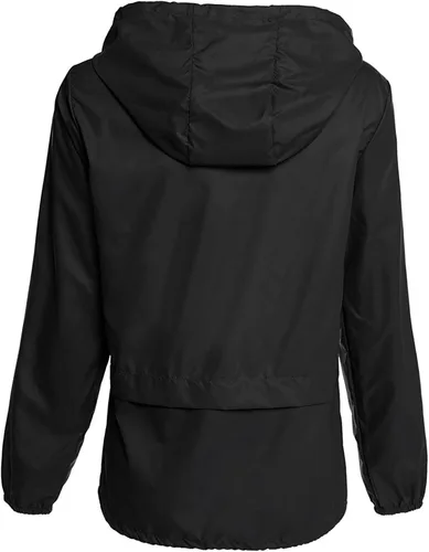 Vista 4 de Avoogue - Chaquetas de lluvia para mujer diseño ligero con capucha para exteriores impermeables cortavientos