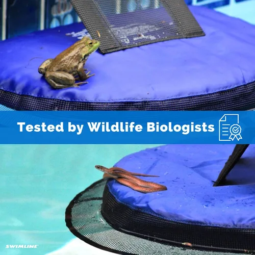 Vista 8 de SWIMLINE HYDROTOOLS Tronco de rana - Rampa de escape para animales pequeños para piscinas y spas - Rampa de escape para animales de piscina de Azul
